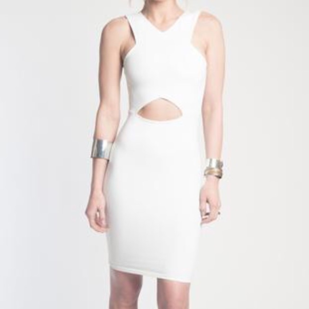 Donna Mizani Cut Out Dress in white